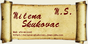 Milena Skukovac vizit kartica